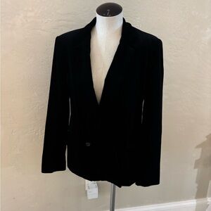 Vintage Classic Black Velvet Women's Blazer Sz Med